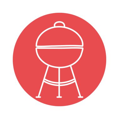 Bbq ızgara blok biçim vektör tasarımı