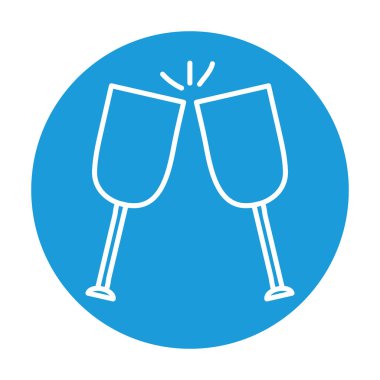 Bardaklar blok biçimi ikon vektör tasarımı tasarımını sallıyor