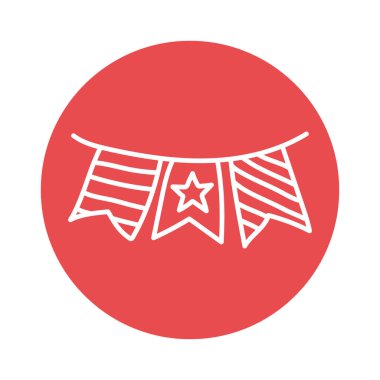 Usa flaması blok biçim vektör tasarımı