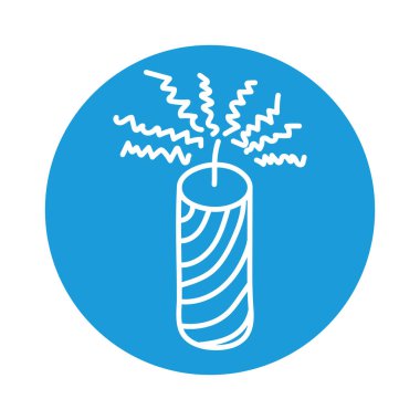 Çizgili havai fişek blok biçim vektör tasarımı