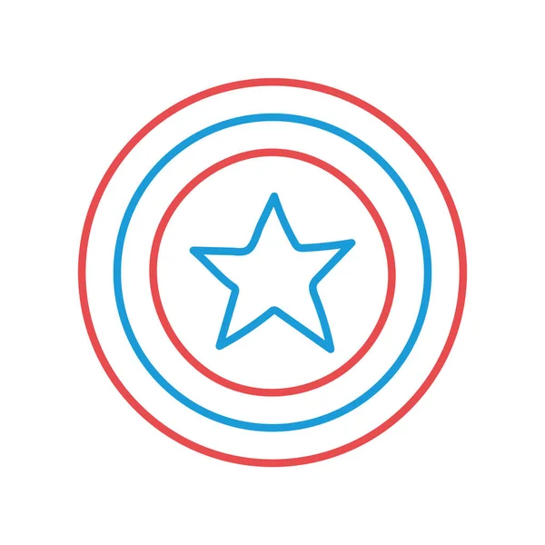 Timbre sceau avec ligne d'étoiles et design iconvectoriel de style remplissage — Image vectorielle