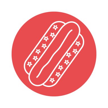 hot dog blok biçim ikon vektör tasarımı