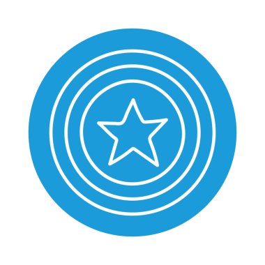 Yıldız bloğu biçim ikonvektör tasarımı ile damgala