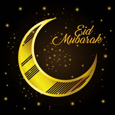 Işık saçan vektör tasarımlı Mübarek Ayı