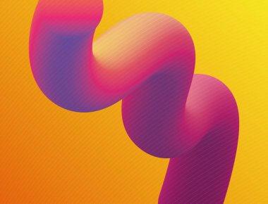 Canlı renklendirilmiş ve akış arkaplan vektörü tasarımı ile el sallanmış