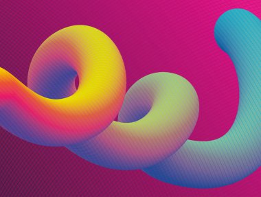 Canlı renklendirilmiş ve akış arkaplan vektörü tasarımı ile el sallanmış