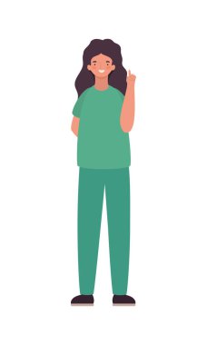 Üniformalı vektör tasarımlı kadın doktor