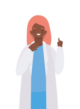 Üniformalı vektör tasarımlı kadın doktor