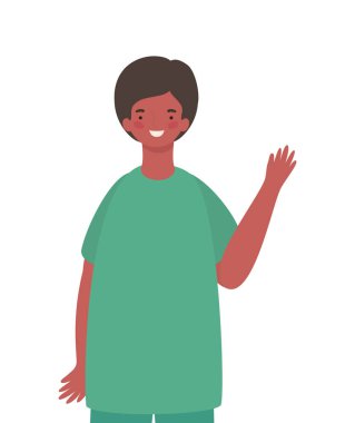 Üniformalı vektör tasarımlı adam doktor