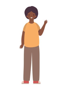 İzole çocuk çizgi film vektör tasarımı