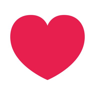 İzole kalp ikonu vektör tasarımı