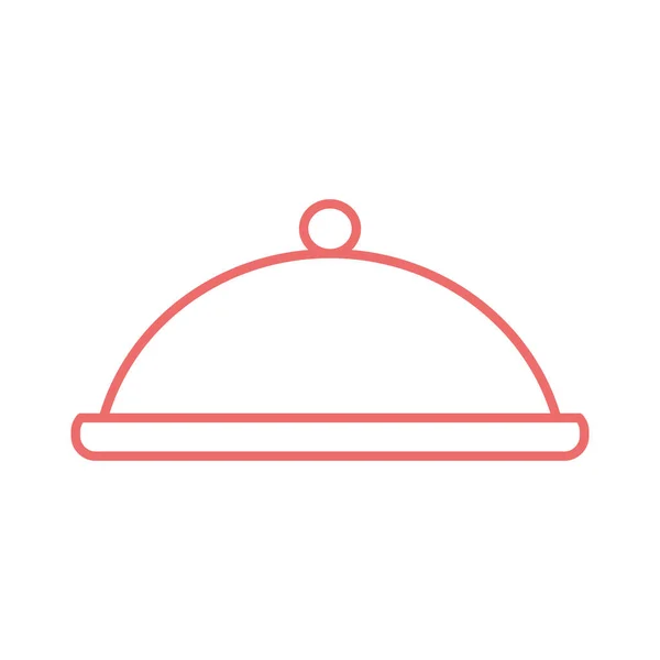 Food platter linha estilo ícone vetor design — Vetor de Stock