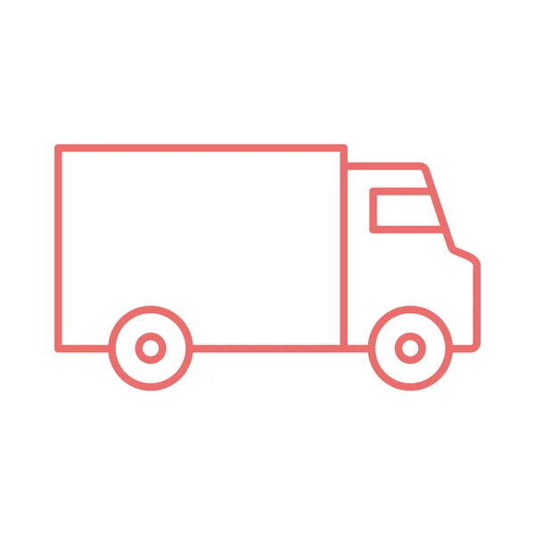 Delivery truck line style icon vector design — Stock Vector