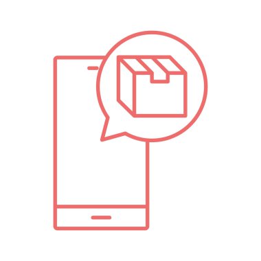 Kabarcık ve akıllı telefon çizgisi biçim vektör tasarımı içinde depola