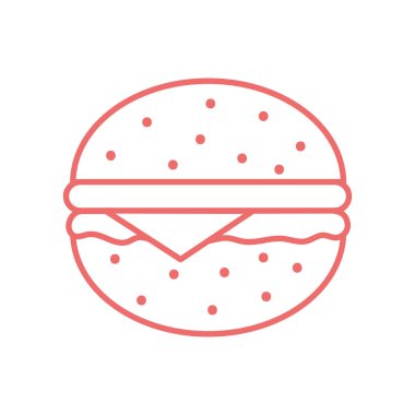 Hamburger çizgisi biçim vektör tasarımı