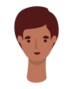 izole edilmiş Avatar adam çizgi film vektör tasarımı