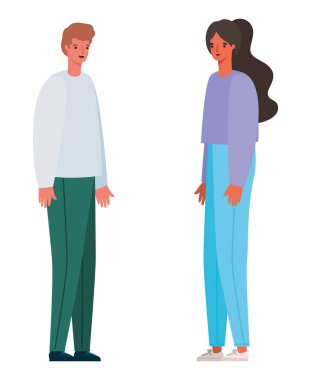 Kadın ve erkek avatar vektör tasarımı