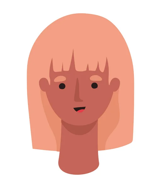 Isolated avatar woman cartoon vector design — Stock Vector
