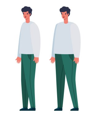 Erkekler karikatür vektör tasarımını avatarlar