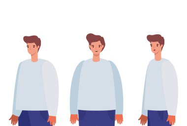 Erkekler karikatür vektör tasarımını avatarlar