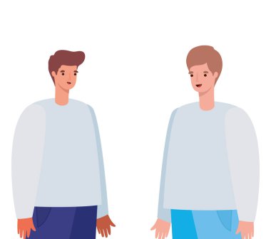 Erkekler karikatür vektör tasarımını avatarlar