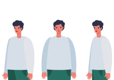 Erkekler karikatür vektör tasarımını avatarlar