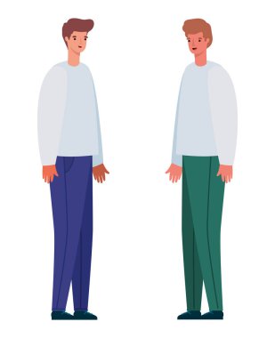 Erkekler karikatür vektör tasarımını avatarlar