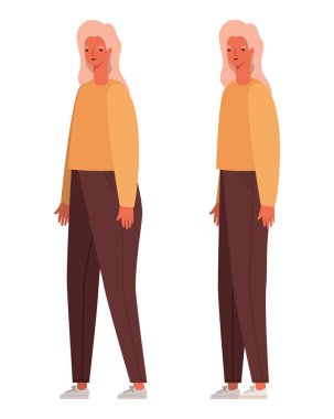 Kadınlar karikatür vektör tasarımını avatarlar