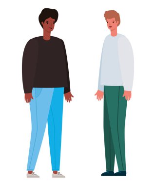 Erkekler karikatür vektör tasarımını avatarlar