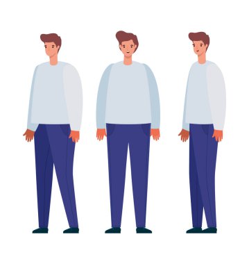 Erkekler karikatür vektör tasarımını avatarlar