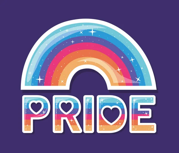 Orgullo y lgtbi arco iris vector de diseño — Archivo Imágenes Vectoriales