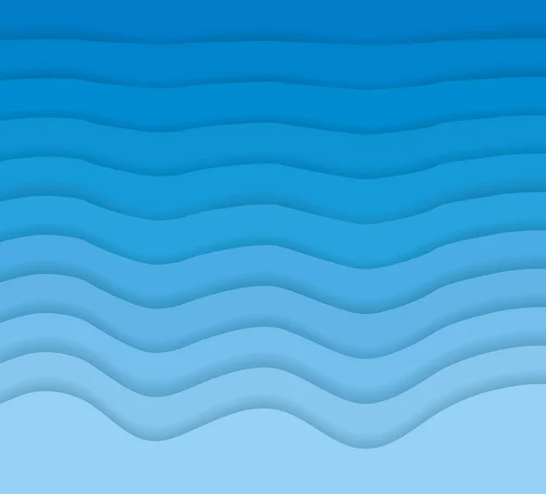 Diseño de vector de fondo de ondas azules — Vector de stock