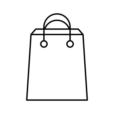 alışveriş poşeti çizgisi biçim vektör tasarımı