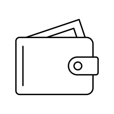 cüzdan çizgisi biçim vektör tasarımı