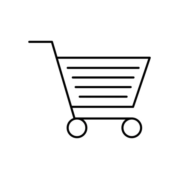 Carrito de compras línea estilo icono vector diseño — Archivo Imágenes Vectoriales