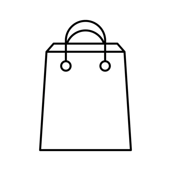 Sac à provisions style ligne icône vectoriel design — Image vectorielle