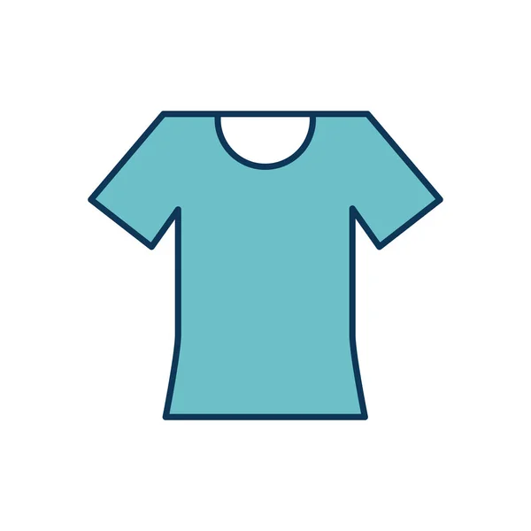 Ізольована лінія сорочки та піктограма заповнення стилю Векторний дизайн — стоковий вектор