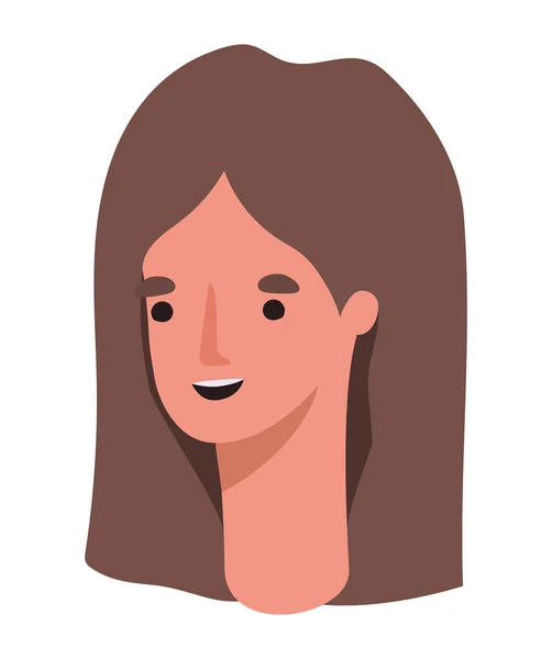 Geïsoleerde avatar vrouw cartoon vector ontwerp — Stockvector