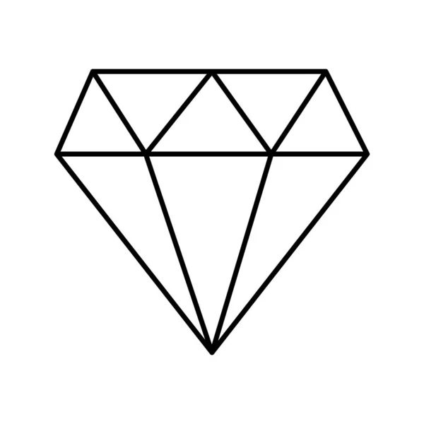 Дизайн иконок в стиле изолированной алмазной линии — стоковый вектор