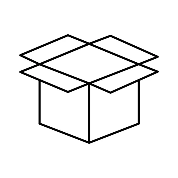 Teslimat kutusu çizgisi biçim vektör tasarımı — Stok Vektör