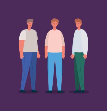 Erkekler vektör tasarımı için avatarlar