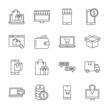 Çevrimiçi satır biçimi vektör tasarımı alışverişi