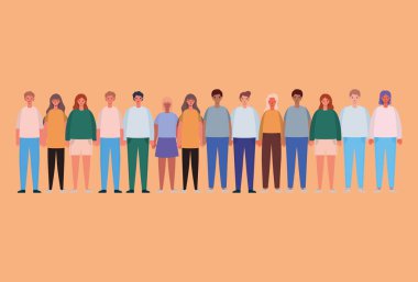 Kadınlar ve erkekler vektör tasarımını avatarlar