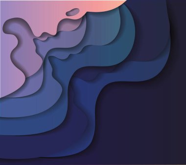 Mor dalgalar arka plan vektör tasarımı