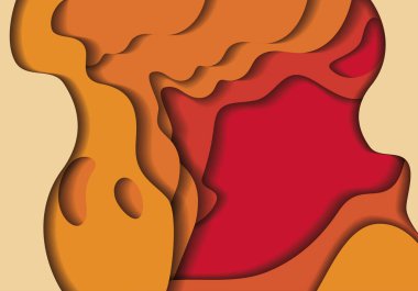 Turuncu dalgalar arka plan vektör tasarımı