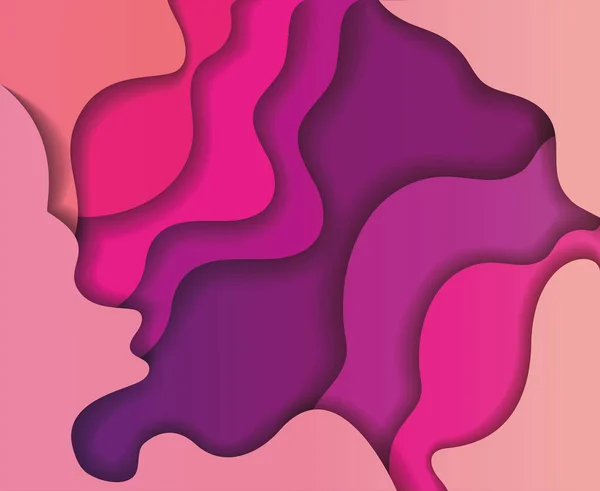 紫色の波の背景ベクトルのデザイン — ストックベクタ