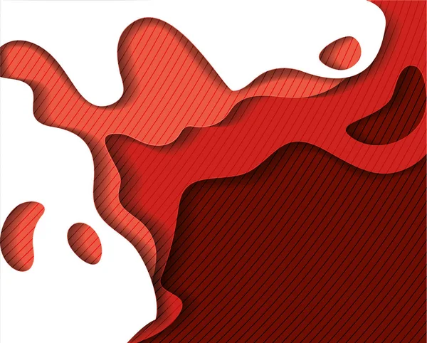 Desenho vetorial de fundo de ondas vermelhas — Vetor de Stock