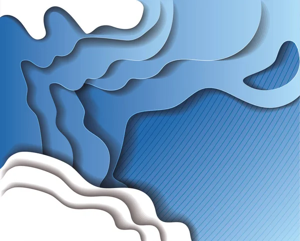 Diseño de vector de fondo de ondas azules — Archivo Imágenes Vectoriales