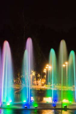 Çeşme yaz gece parkta