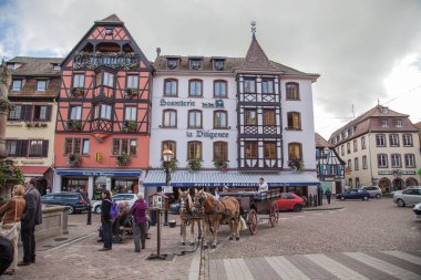 Obernai town center, Alsace, France